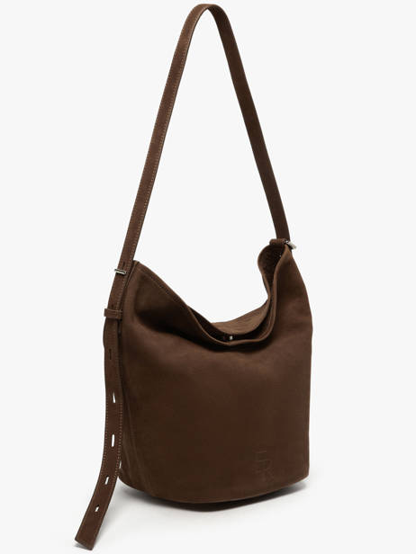 Cross Body Tas Cavalier Nubuck Leder Etrier Bruin cavalier nubuck ECAN126M ander zicht 1